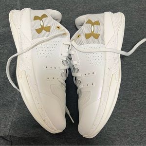 Under Armour White and Gold Women's Shoes
